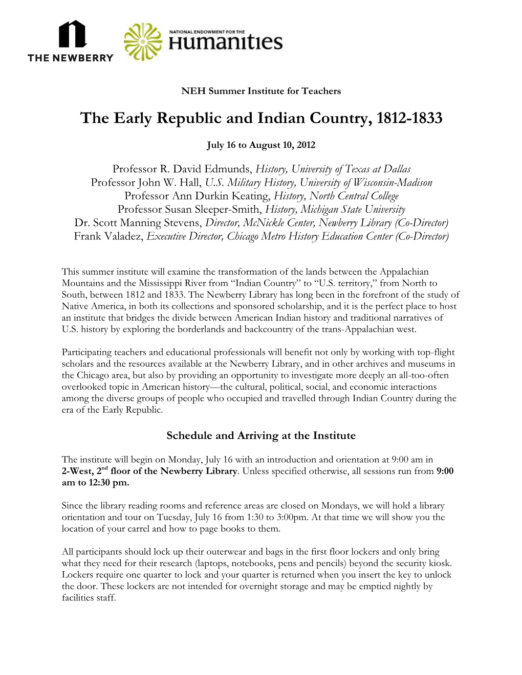 The Early Republic and Indian Country, 1812-1833