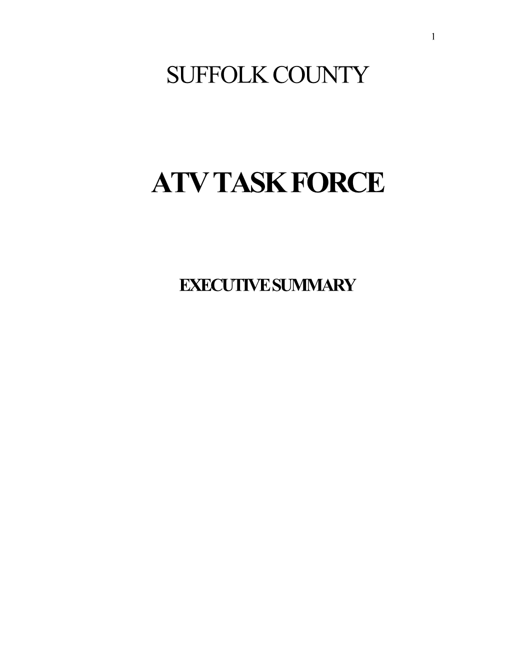 SUFFOLK COUNTY ATV FINAL REPORT Complete