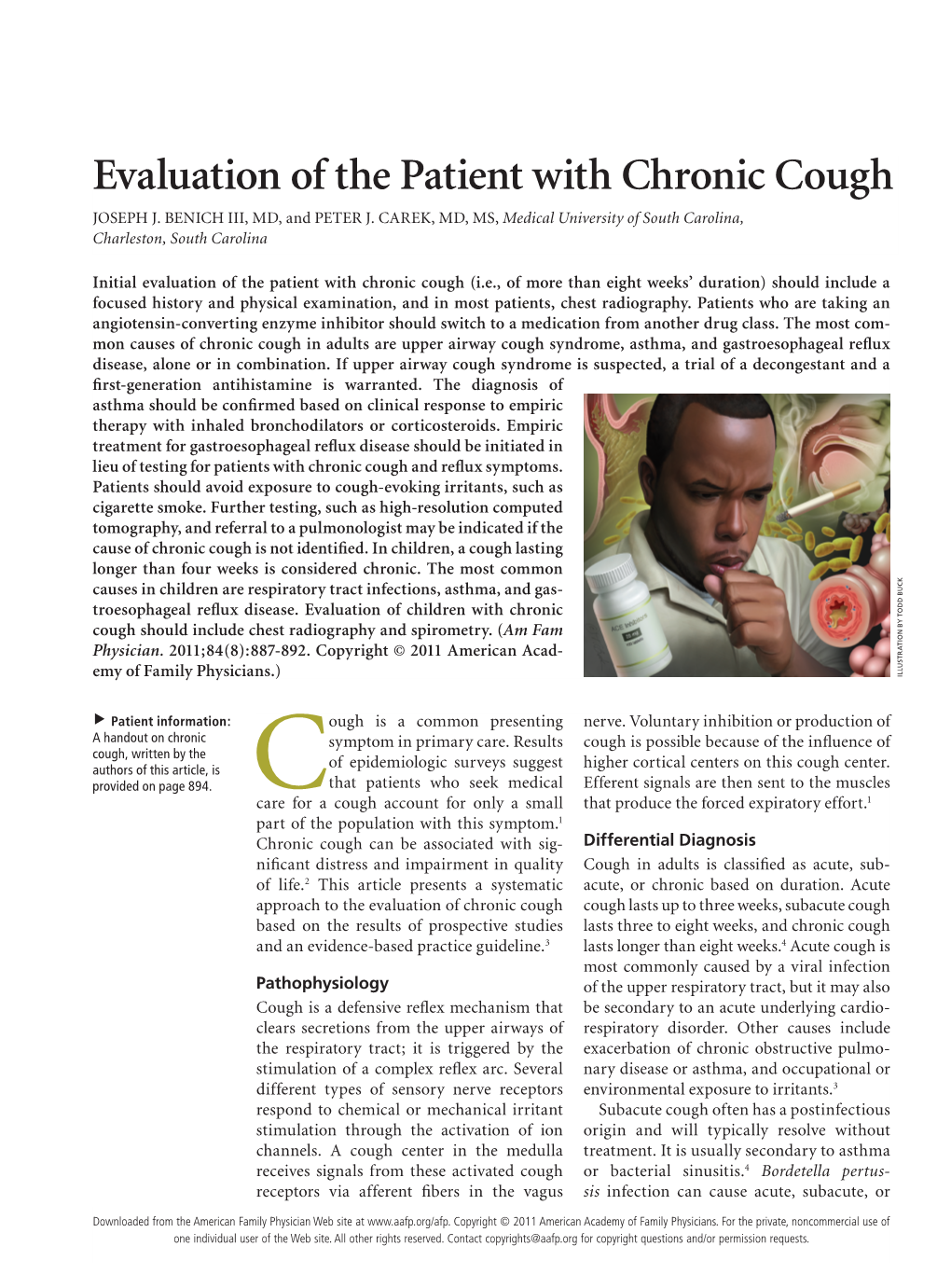 Evaluation of the Patient with Chronic Cough JOSEPH J