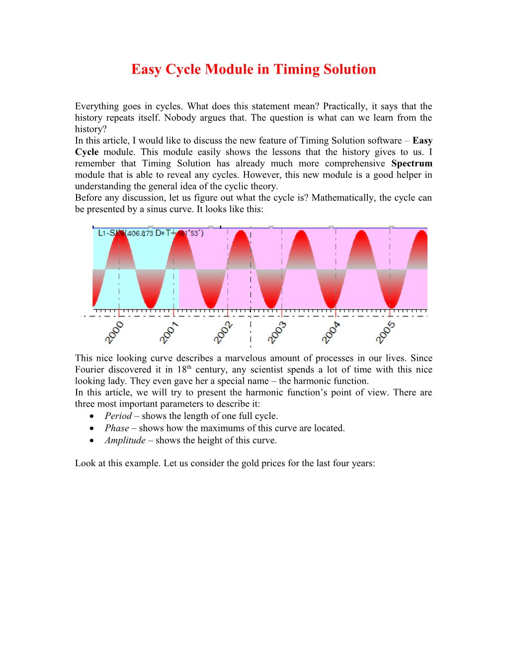 Easy Cycles in Timing Solution