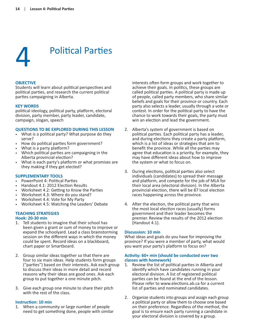 4 Political Parties