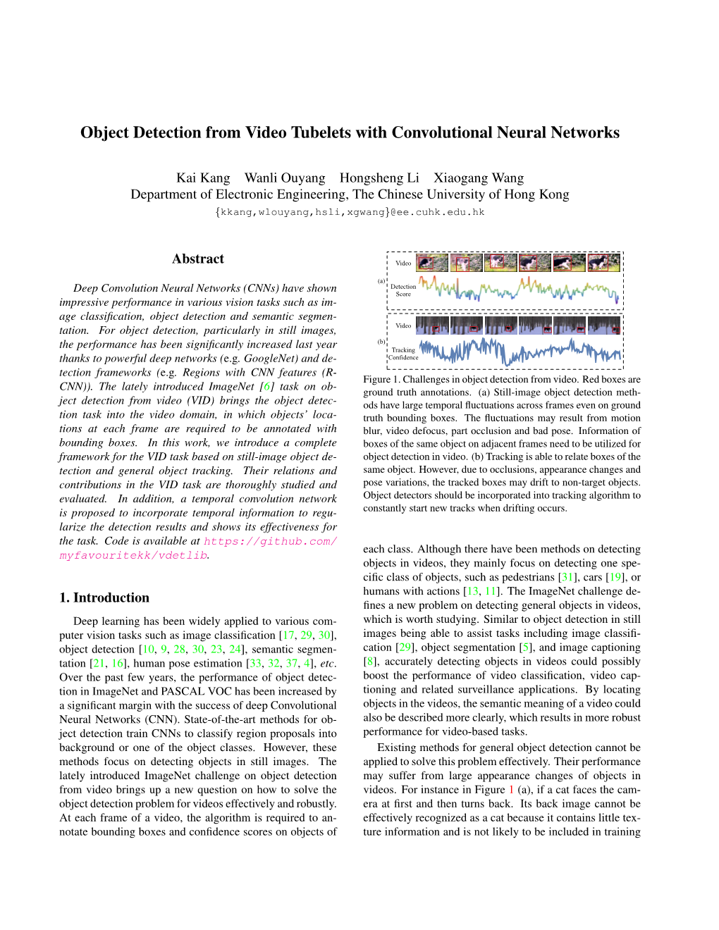 Object Detection from Video Tubelets with Convolutional Neural Networks