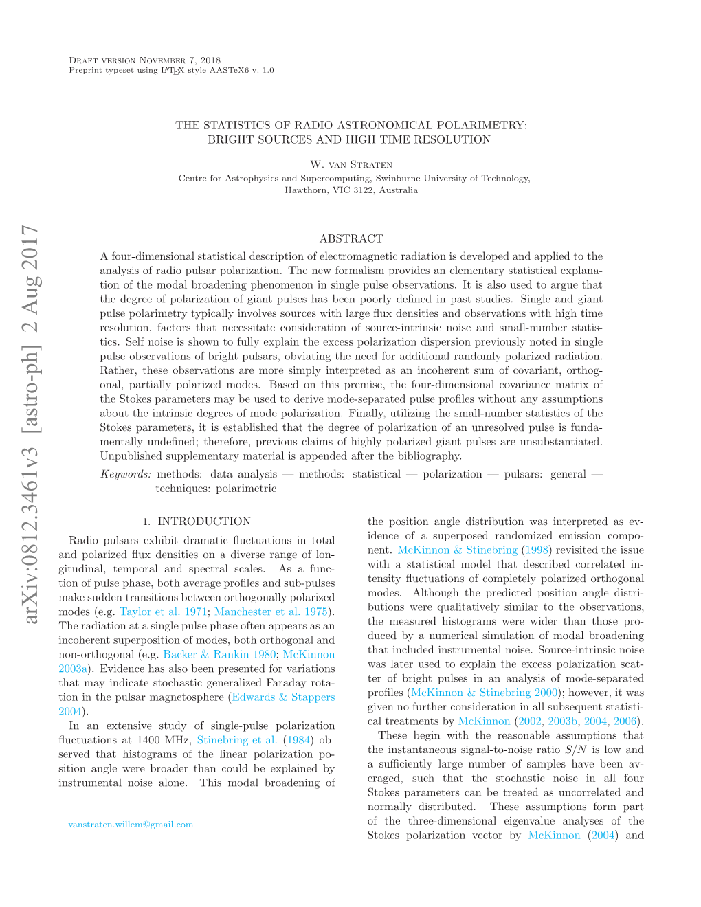 The Statistics of Radio Astronomical Polarimetry: Bright Sources And