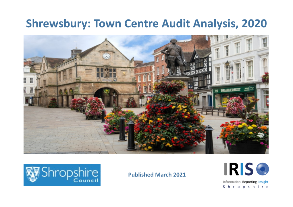 Shrewsbury: Town Centre Audit Analysis, 2020