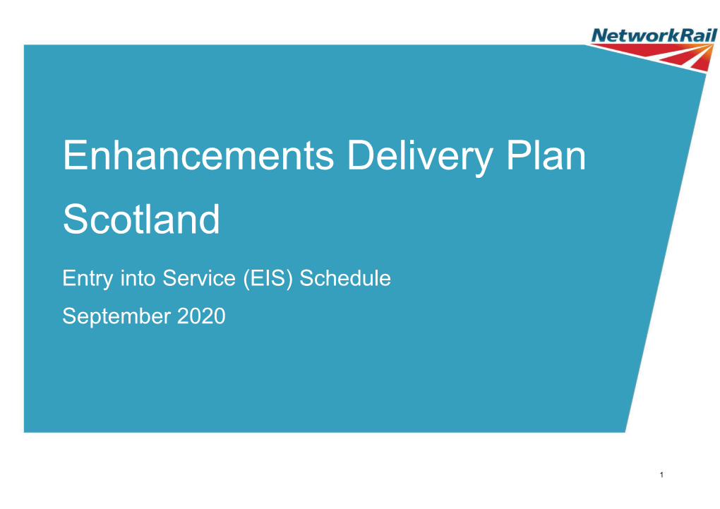 Scotland CP6 Enhancement Delivery Plan September 2020