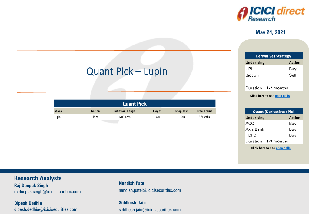 Idirect Quantpick Lupin May21.Pdf