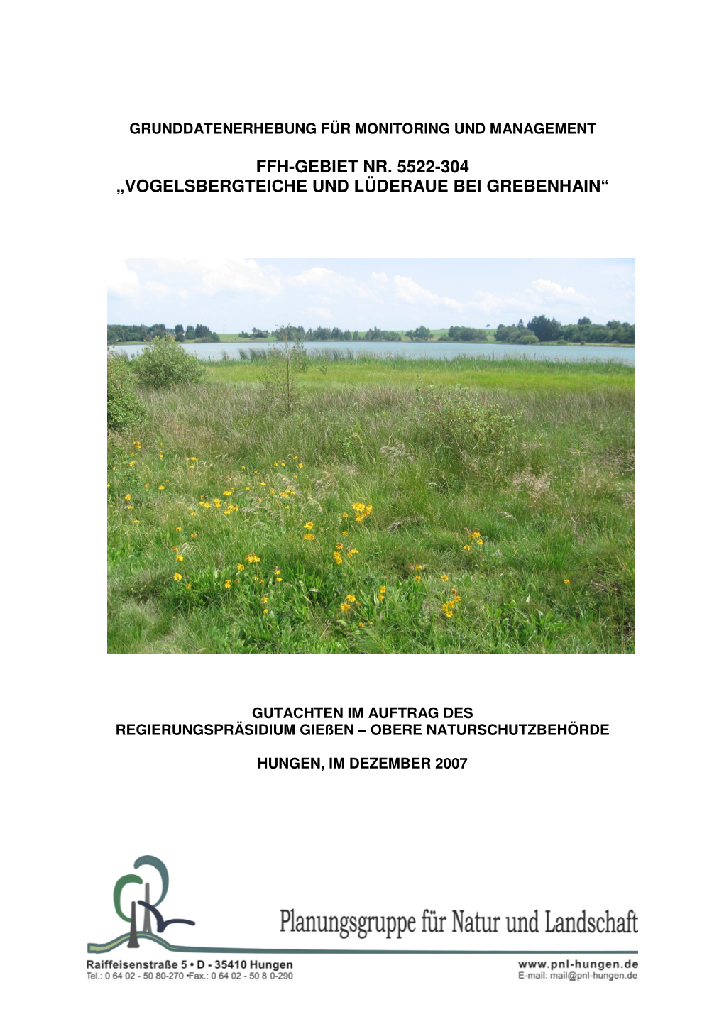 Ffh-Gebiet Nr. 5522-304 „Vogelsbergteiche Und Lüderaue Bei Grebenhain“