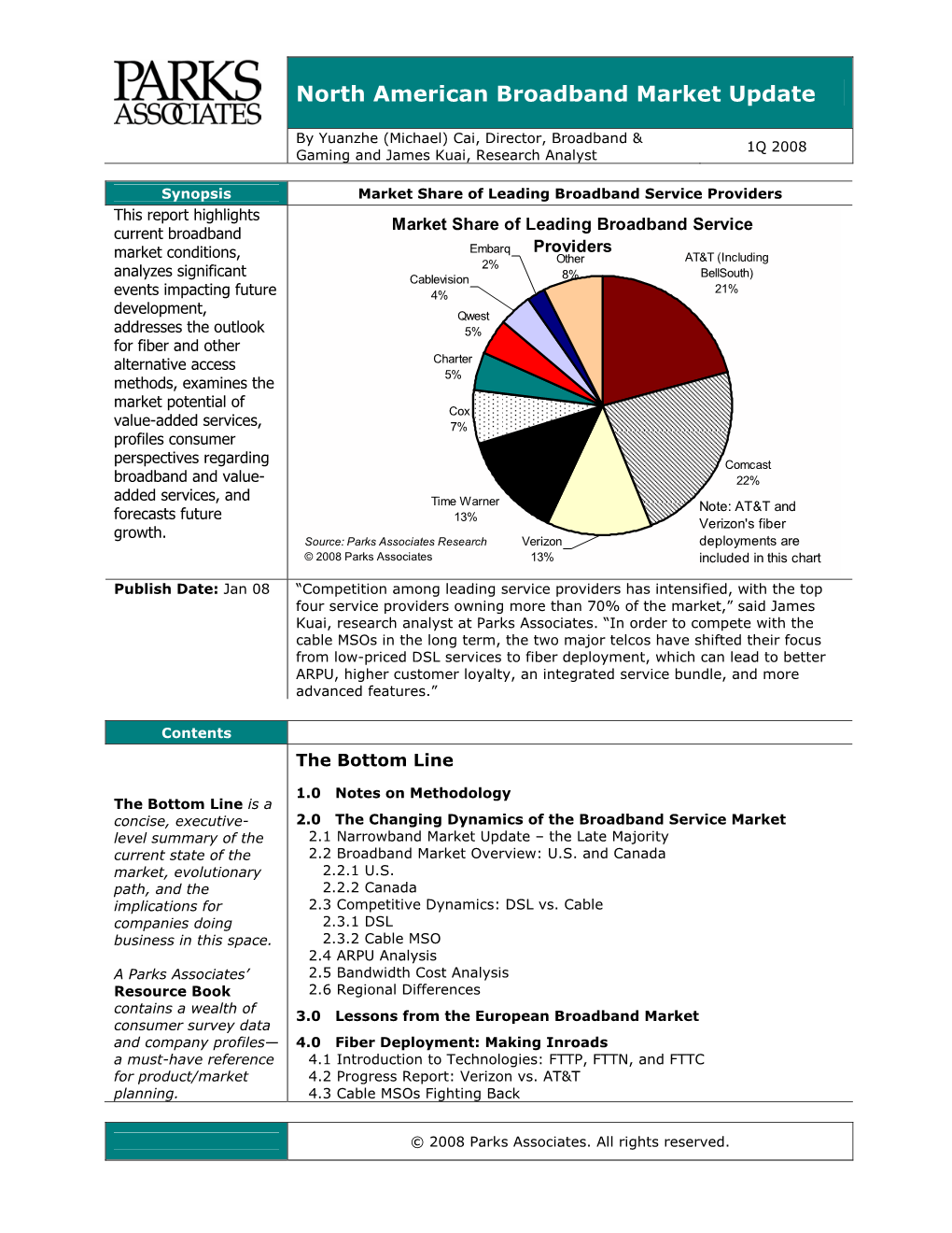 North American Broadband Market Update