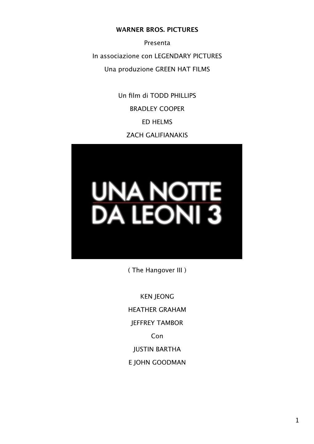 Una Notte Da Leoni 3