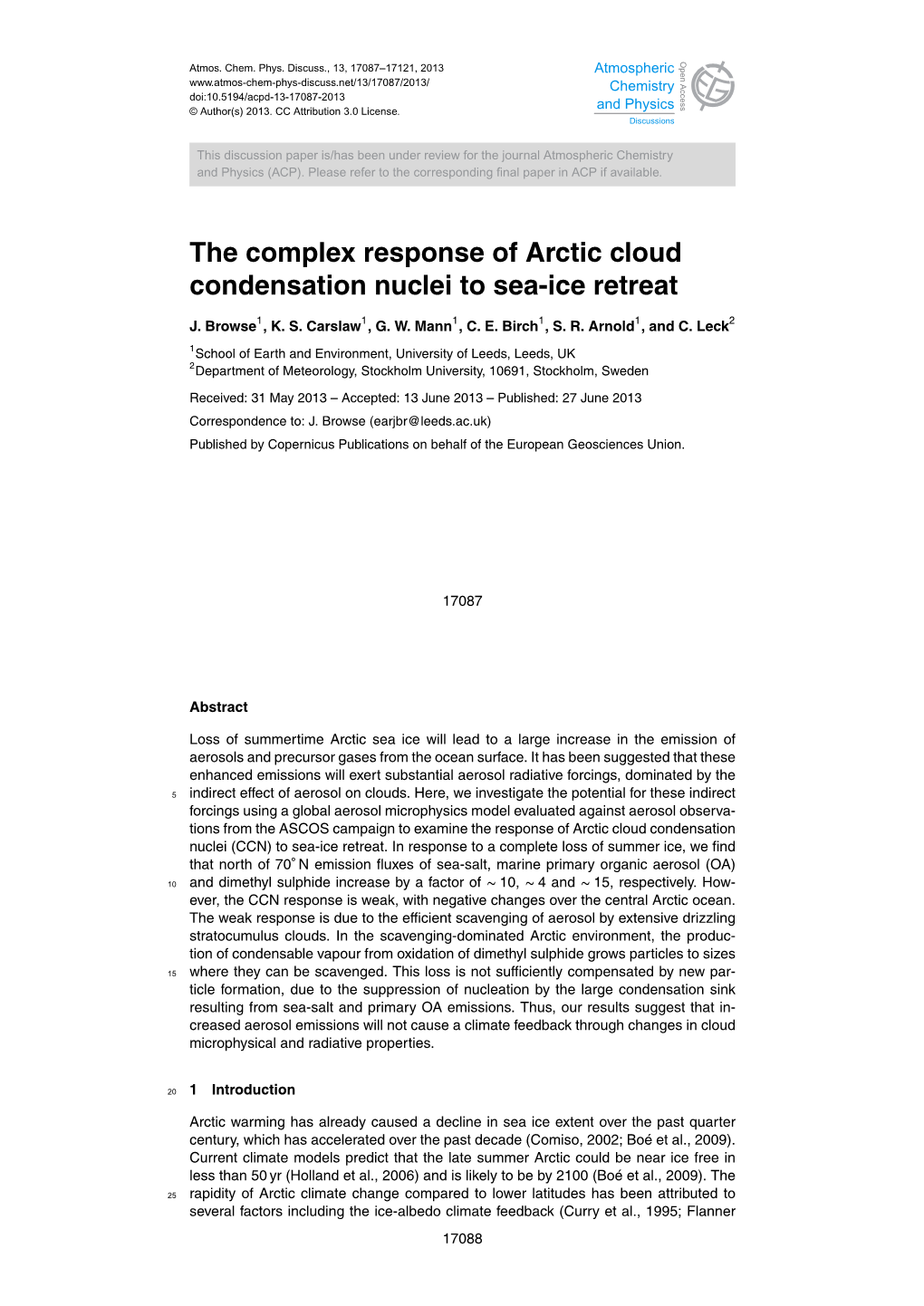 The Complex Response of Arctic Cloud Condensation Nuclei to Sea-Ice Retreat