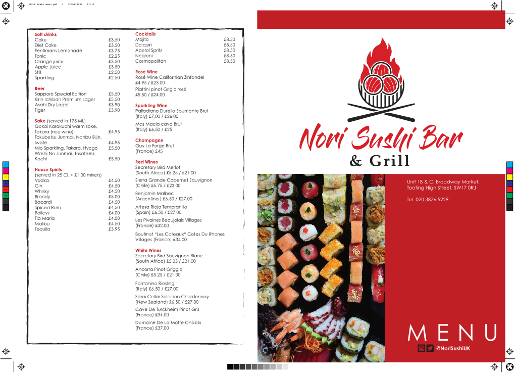 Nori Sushi Menu.Pdf 1 02/09/2020 17:13