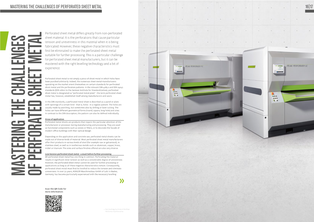 Mastering the Challenges of Perforated Sheet Metal 16|17