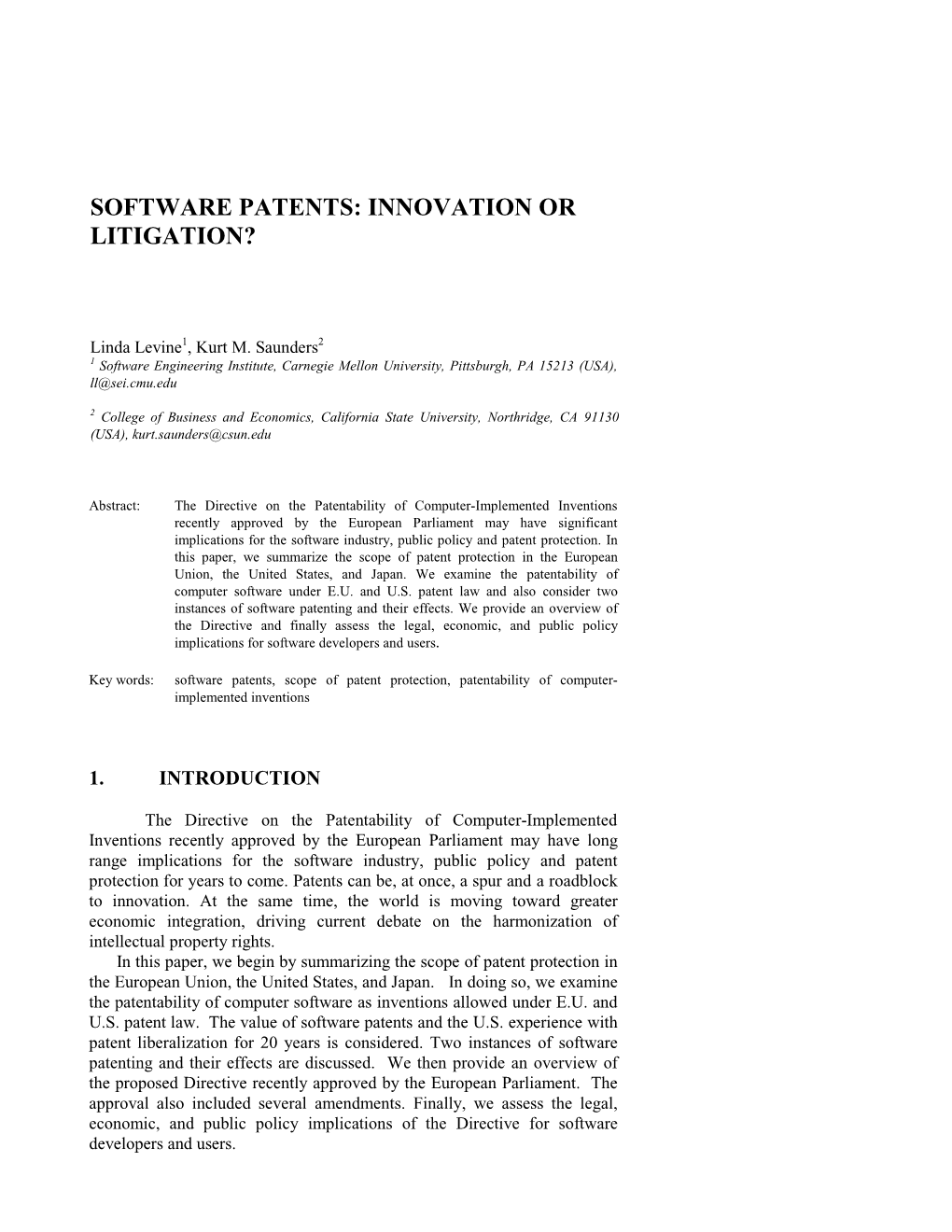 Software Patents: Innovation Or Litigation?
