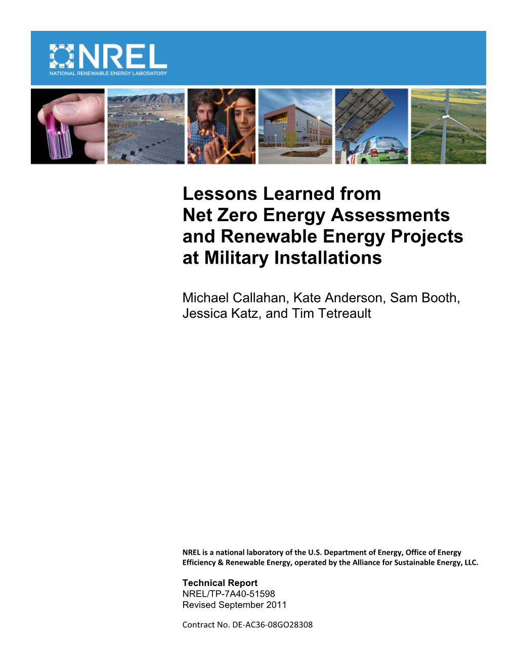 Learned from Net Zero Energy Assessments and Renewable Energy Projects at Military Installations