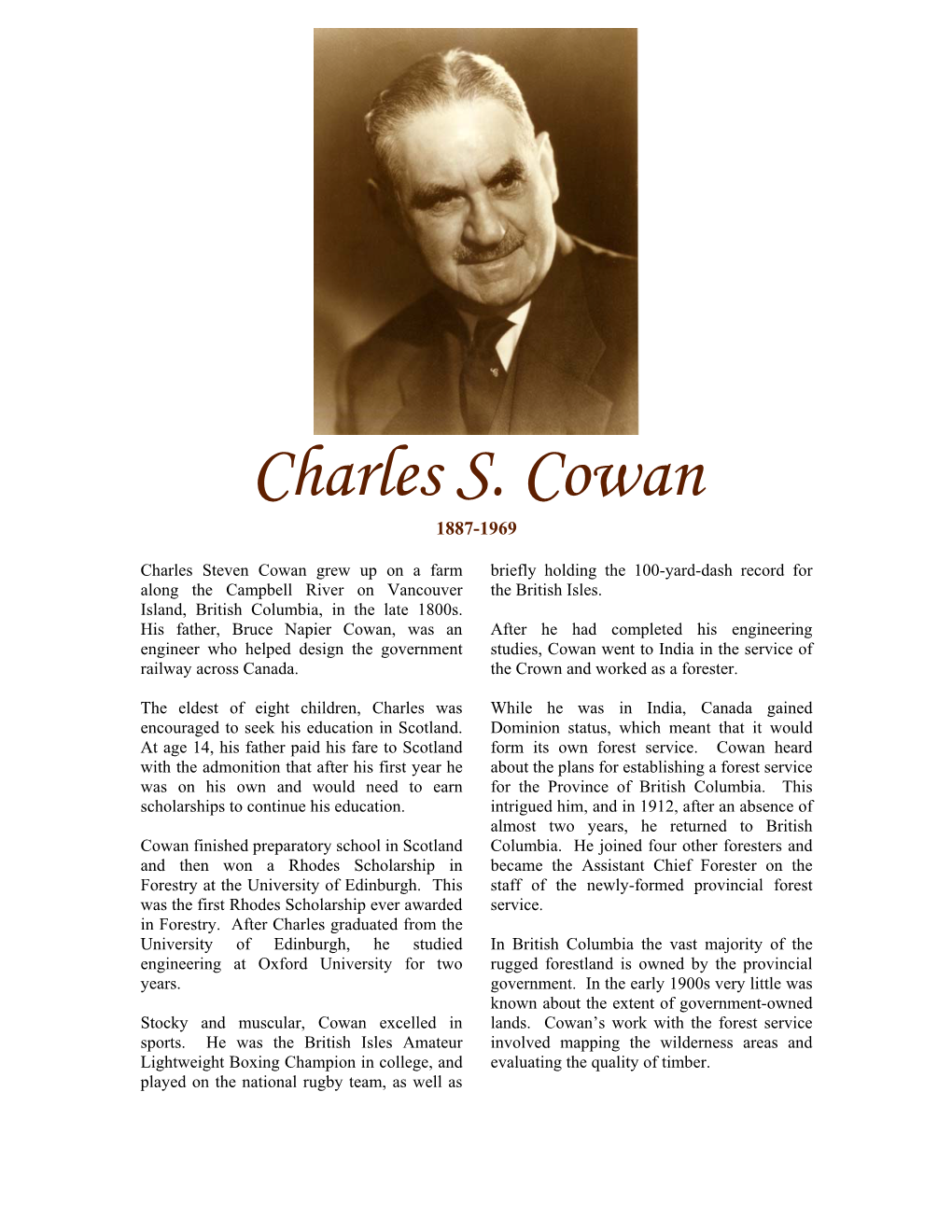 Charles S. Cowan 1887-1969