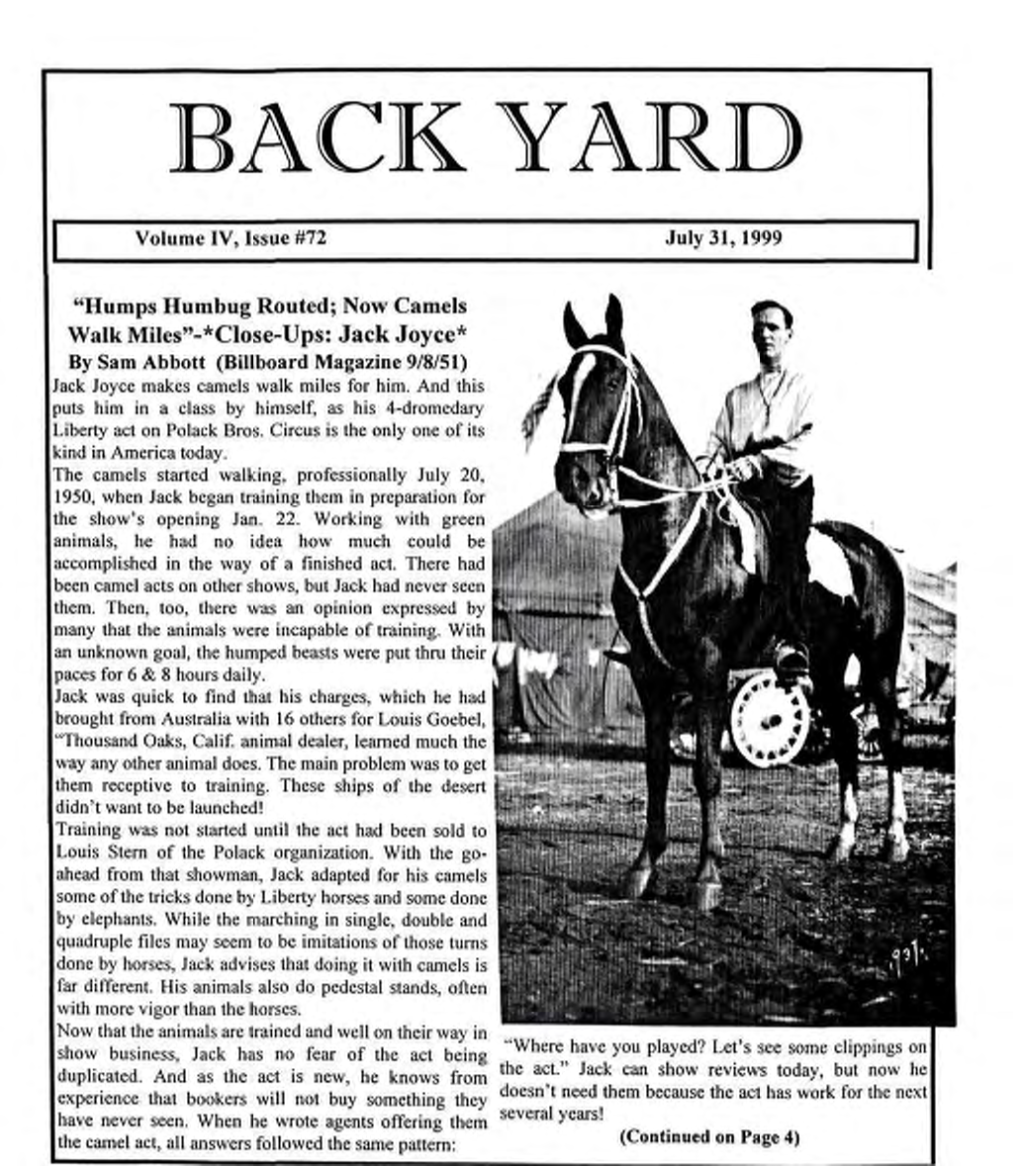 Back Yard, Vol. IV, No. 72, July 31, 1999