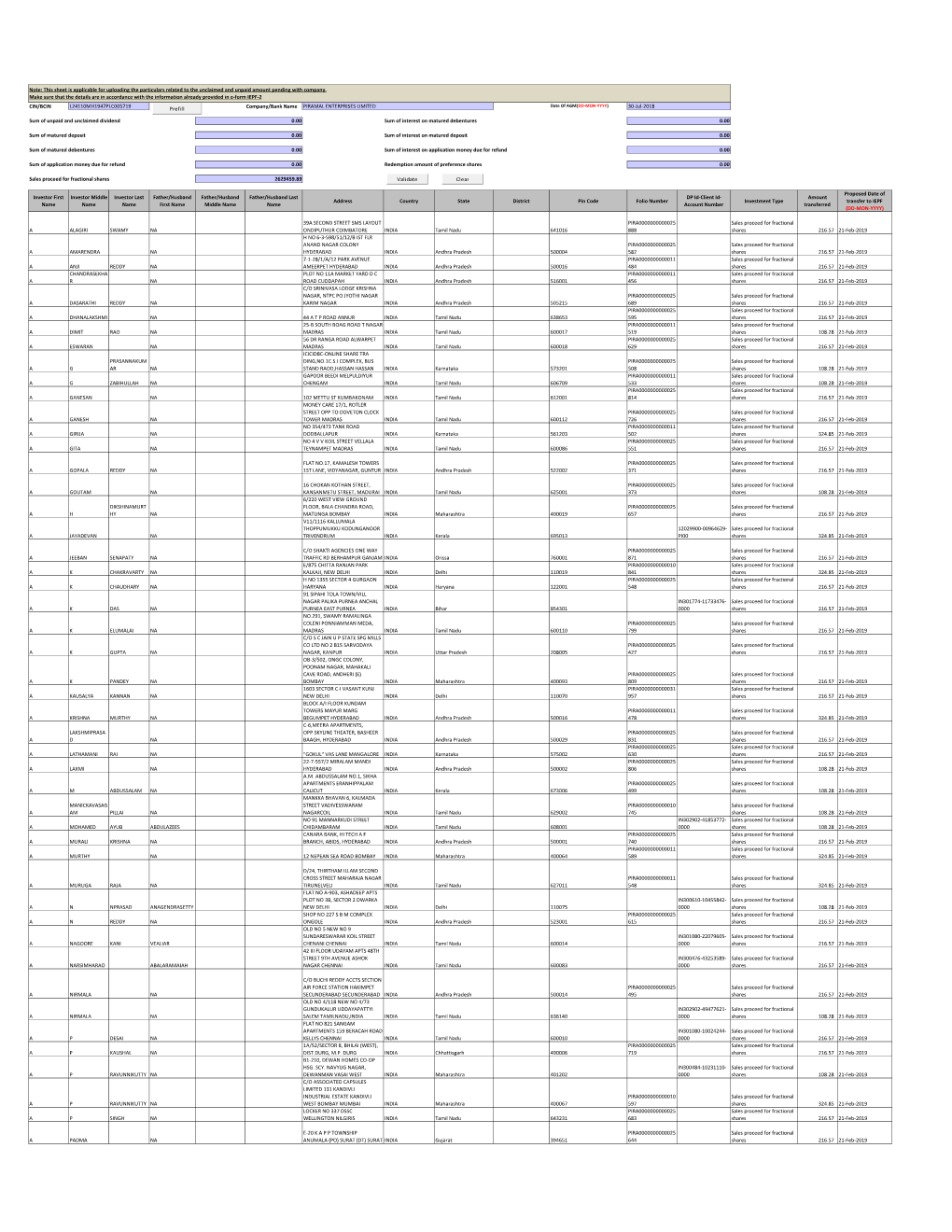 CIN/BCIN Company/Bank Name Date of AGM(DD-MON