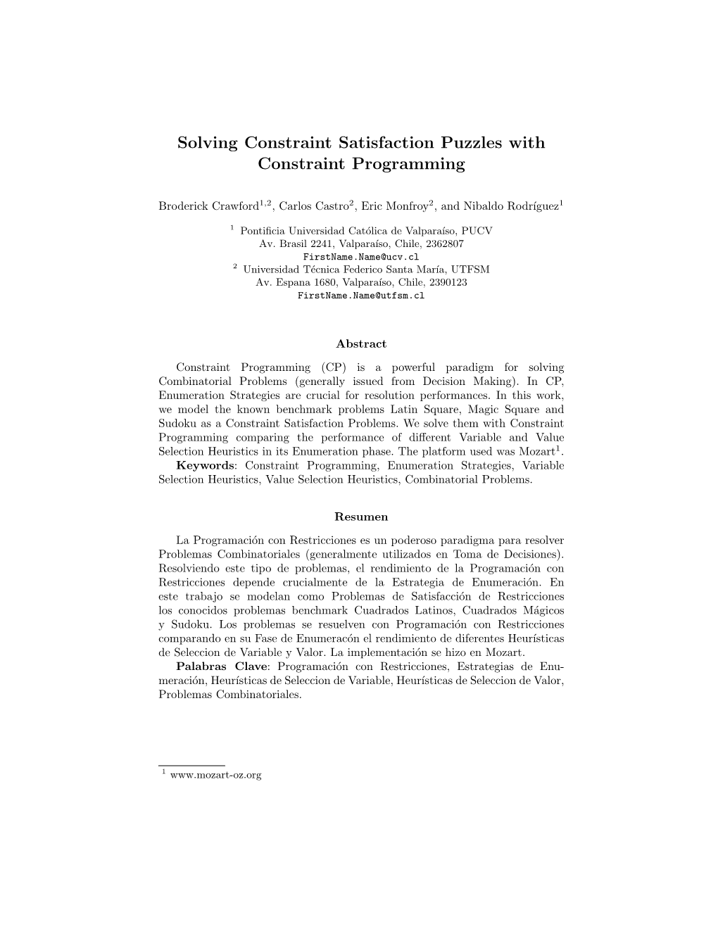 Solving Constraint Satisfaction Puzzles with Constraint Programming