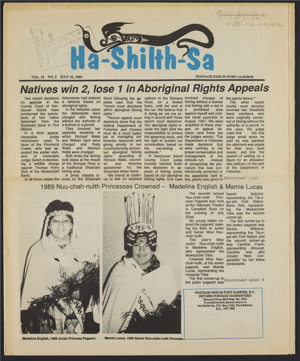 Natives Win 2, Lose 1 in Aboriginal Rights Appeals