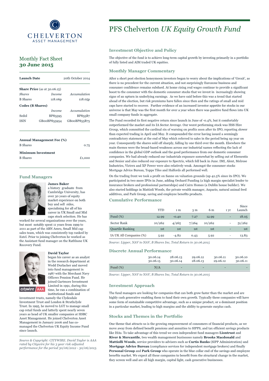 PFS Chelverton UK Equity Growth Fund