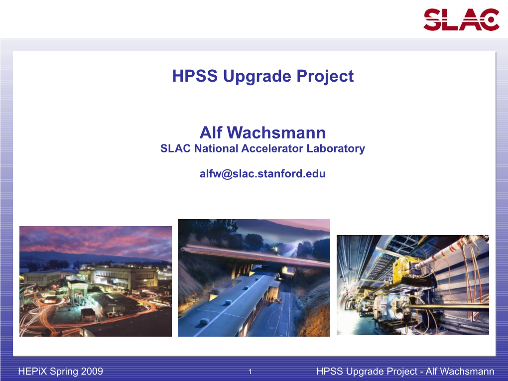 HPSS Upgrade Project