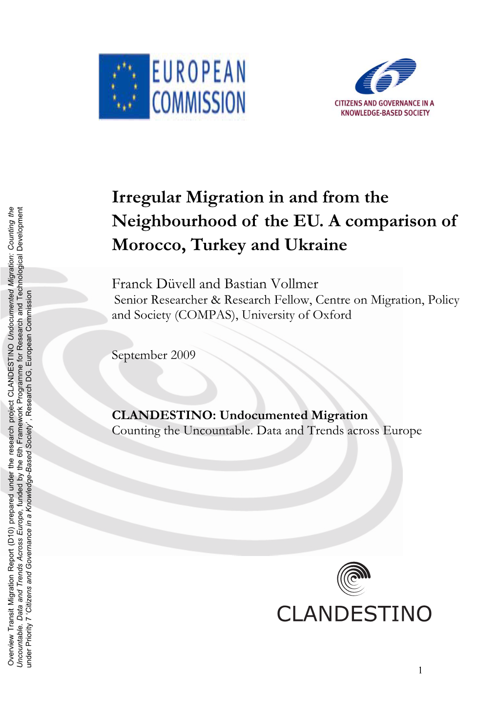 Irregular Migration in and from the Neighbourhood of the EU. A