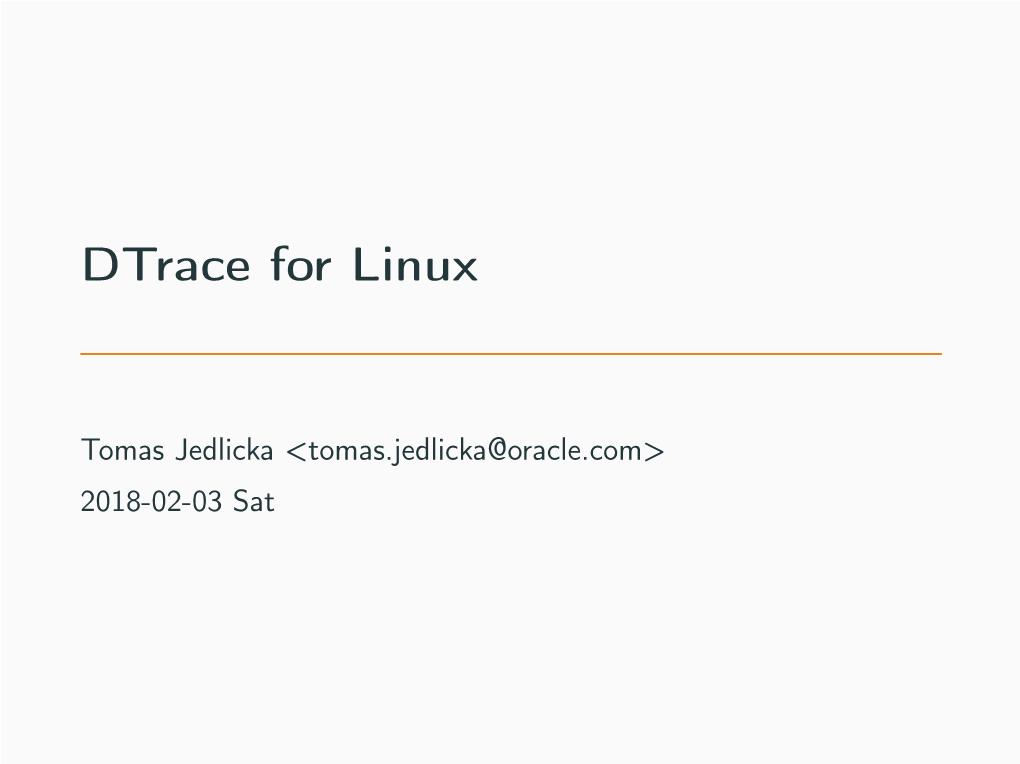 Dtrace for Linux