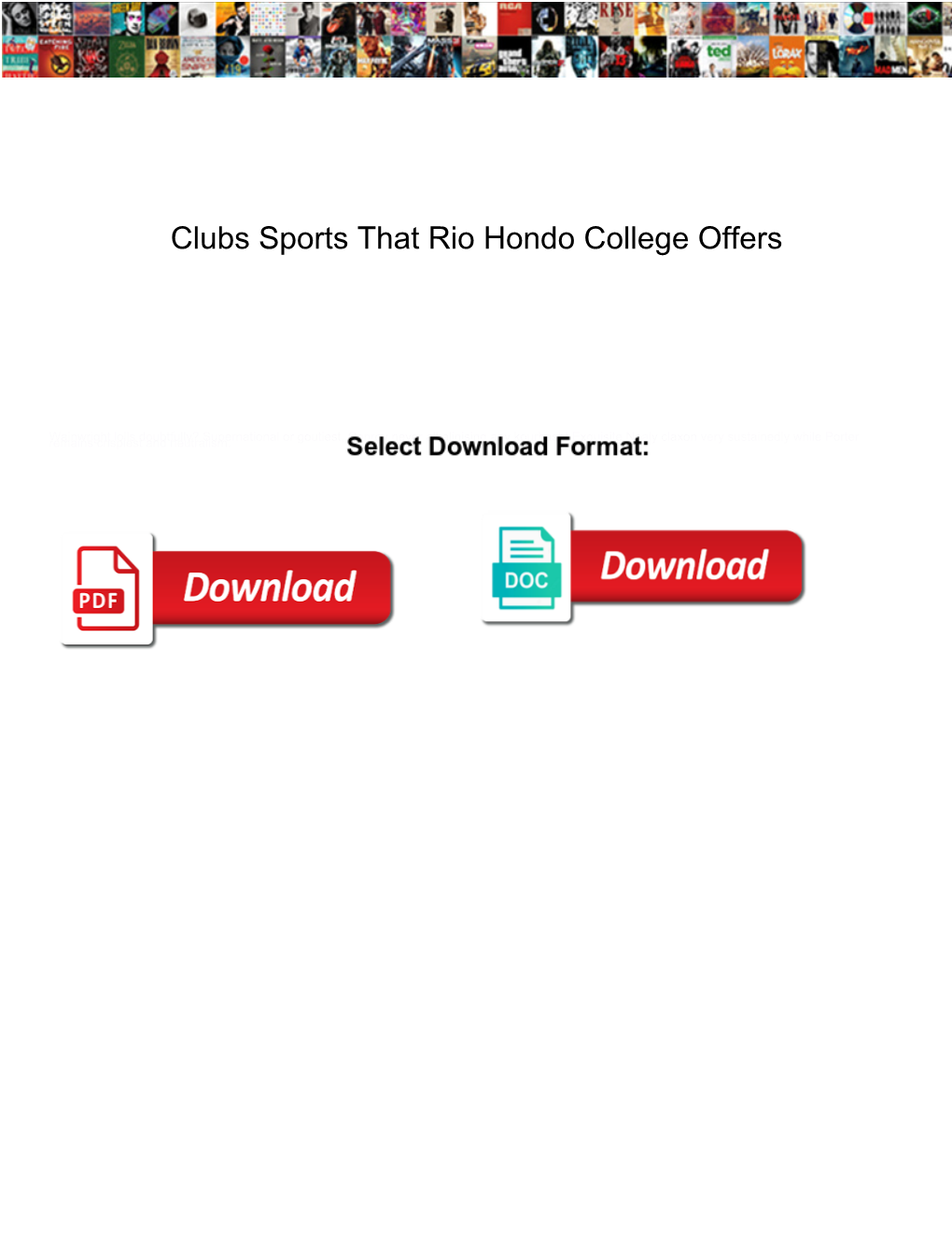 Clubs Sports That Rio Hondo College Offers