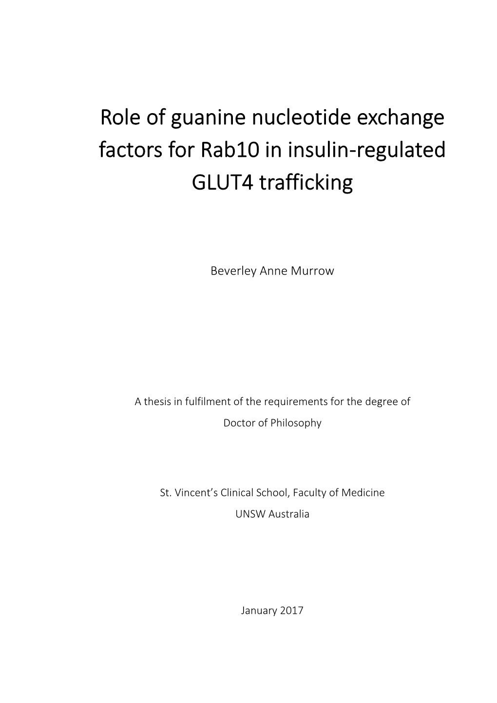 Role of Guanine Nucleotide Exchange Factors for Rab10 in Insulin-Regulated GLUT4 Trafficking