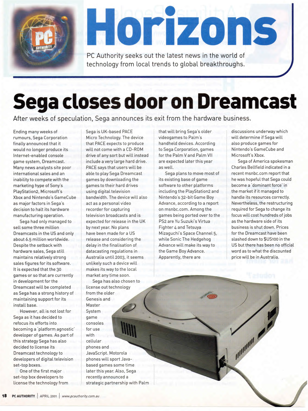 Sega Closes Door on Dreamcast After Weeks of Speculation, Sega Announces Its Exit from the Hardware Business