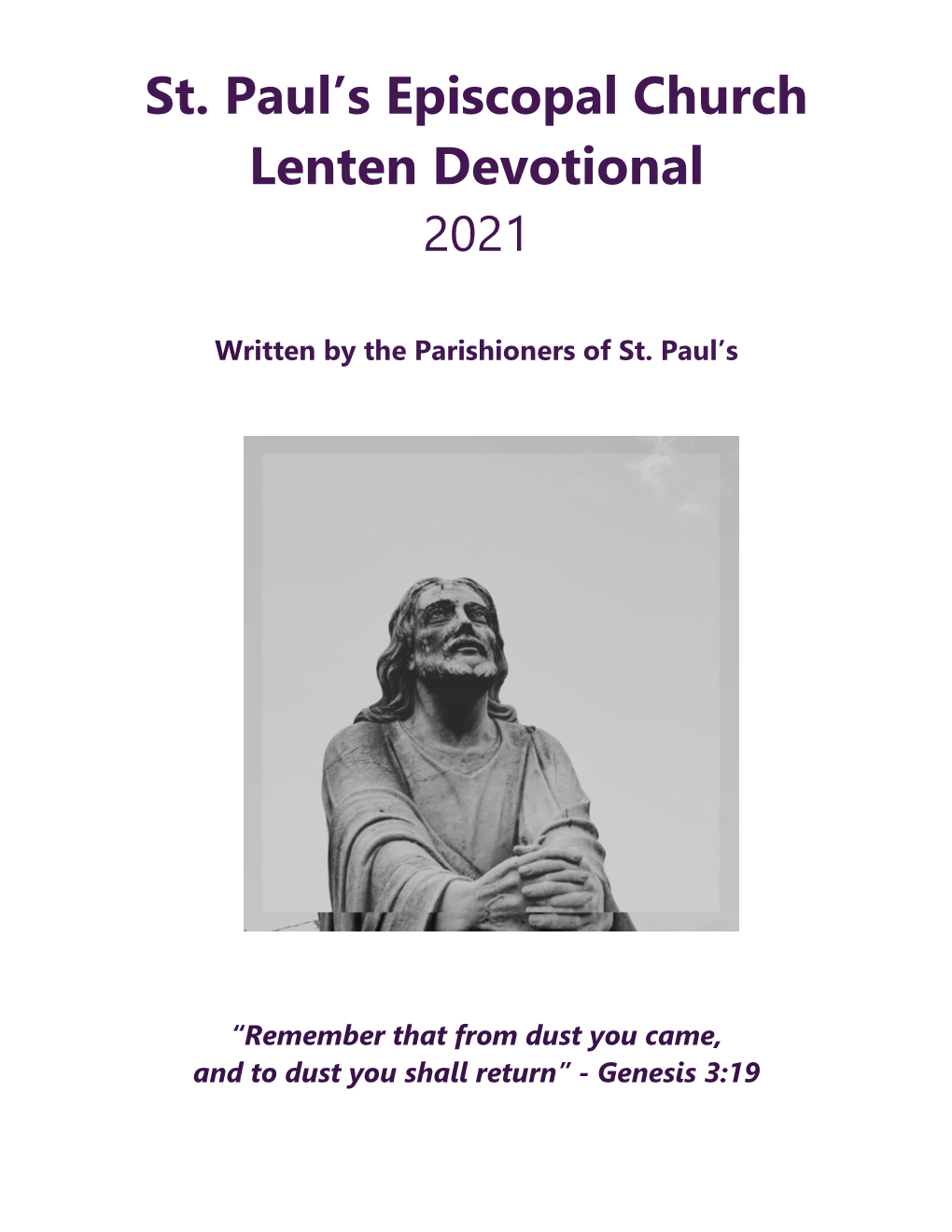 St. Paul's Episcopal Church Lenten Devotional