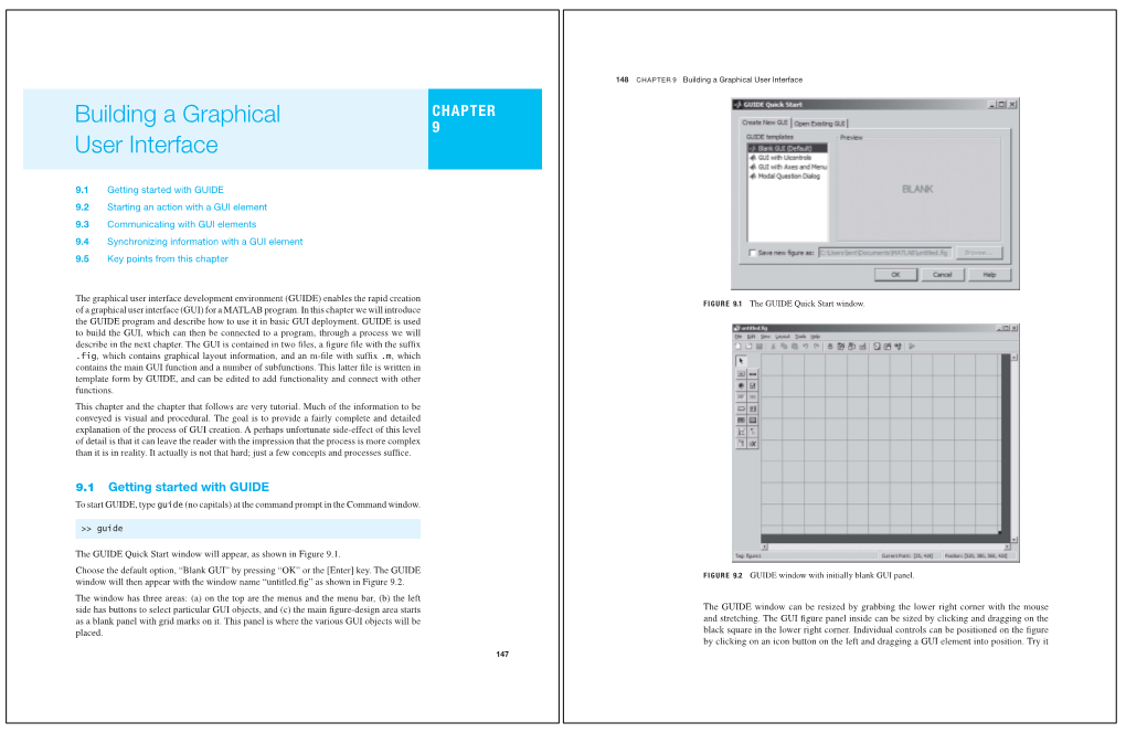 Building a Graphical User Interface Building a Graphical CHAPTER 9 User Interface