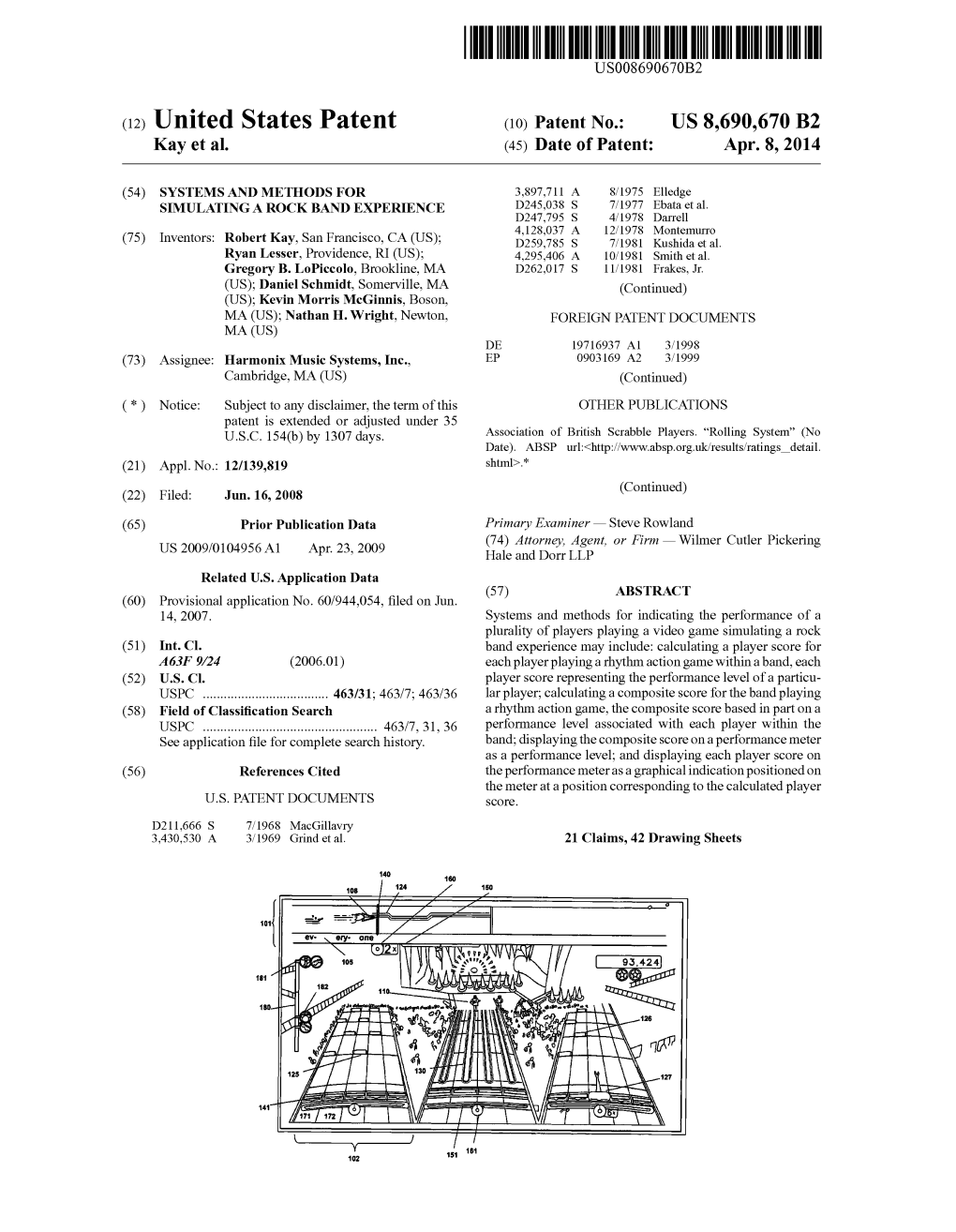(12) United States Patent (10) Patent No.: US 8,690,670 B2 Kay Et Al
