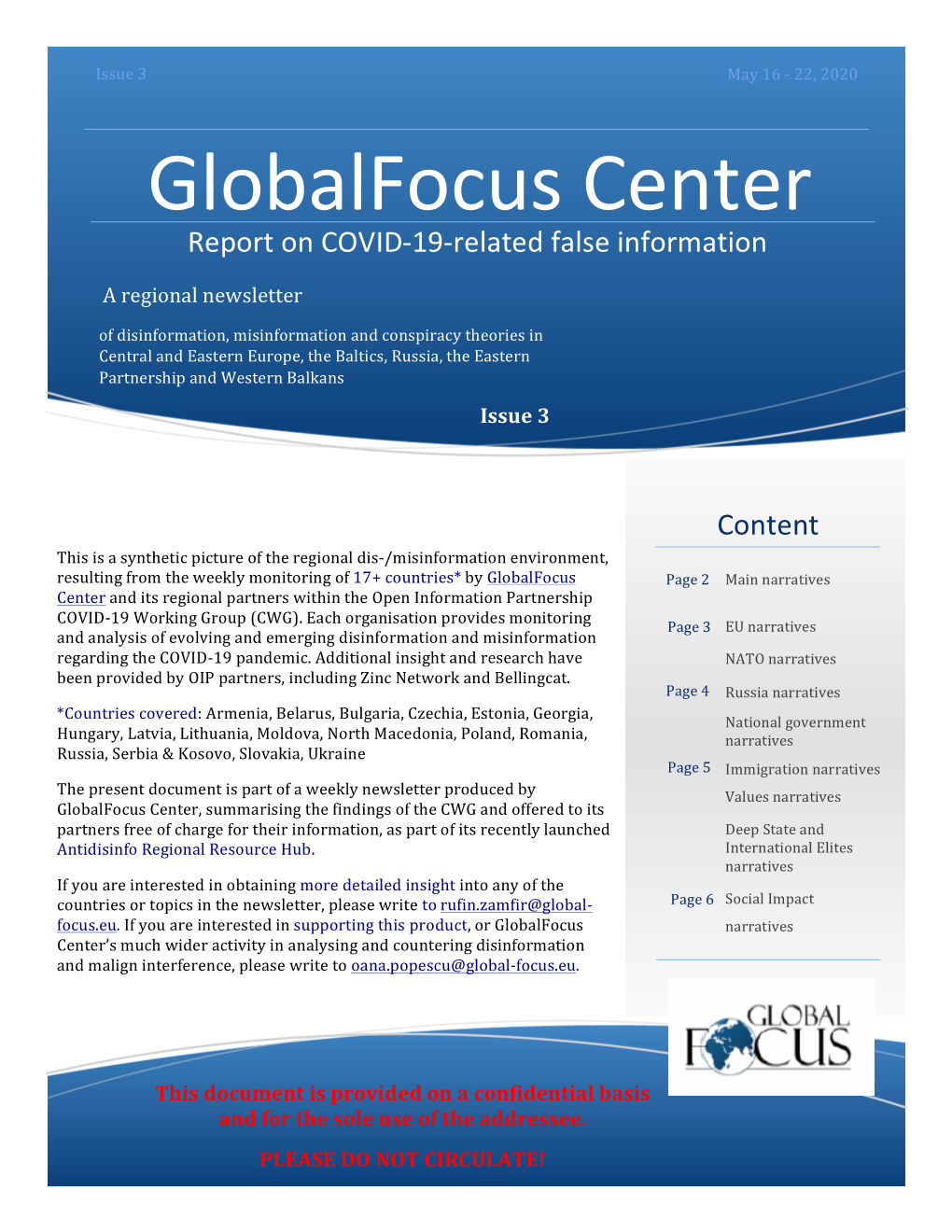 Globalfocus Center Report on COVID-19-Related False Information