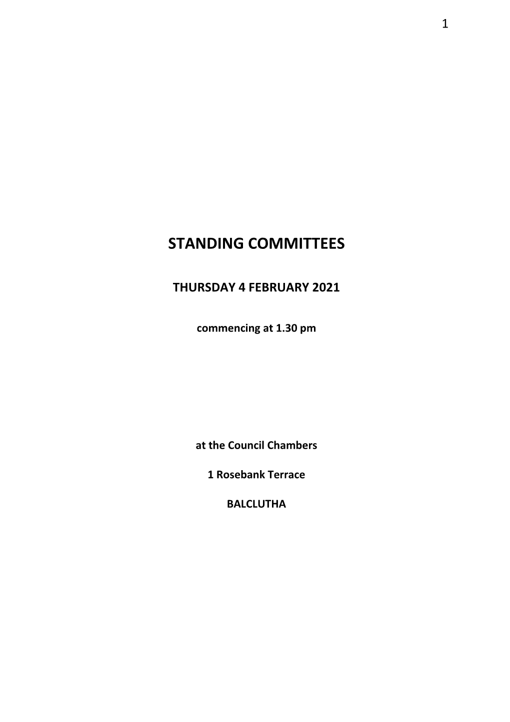 Standing Committees