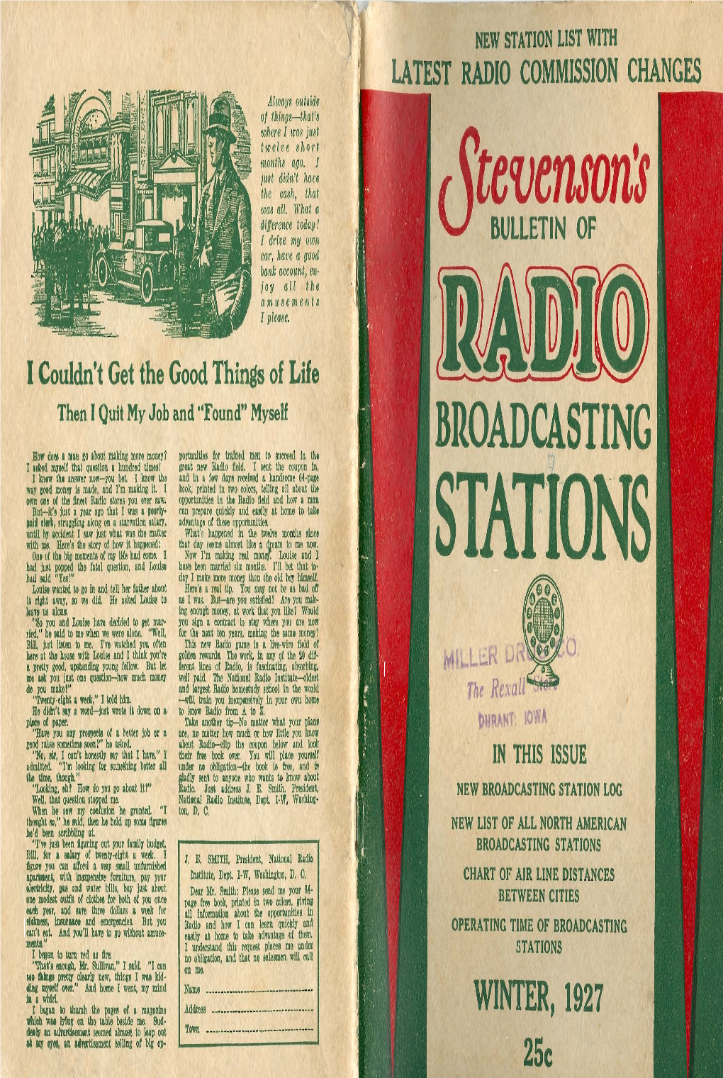 Stevenson's Bulletin of Radio Broadcasting Stations, Winter 1927
