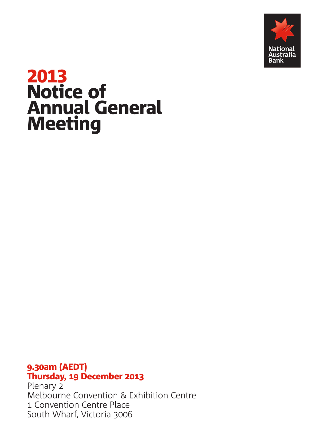 2013 Notice of Annual General Meeting