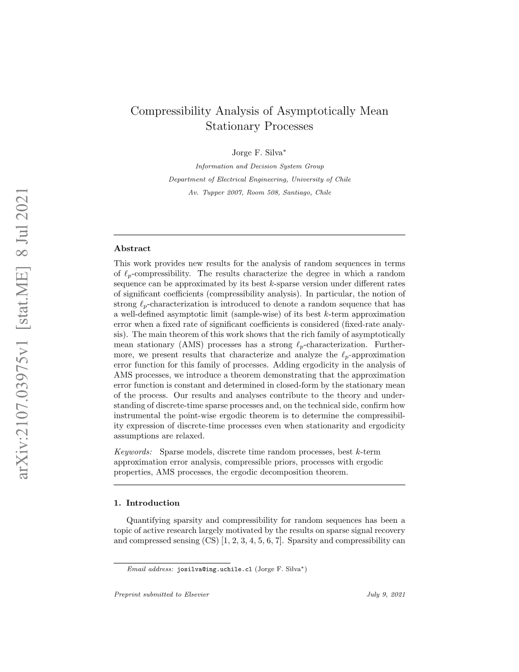 Compressibility Analysis of Asymptotically Mean Stationary Processes