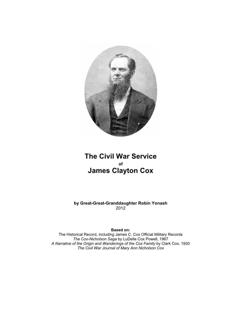 Civil War Service by James Clayton