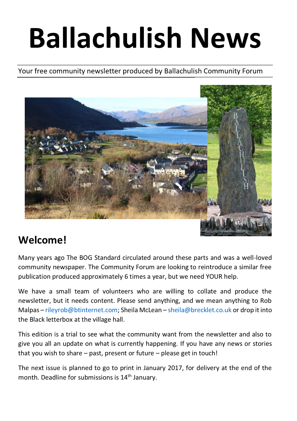 Ballachulish News