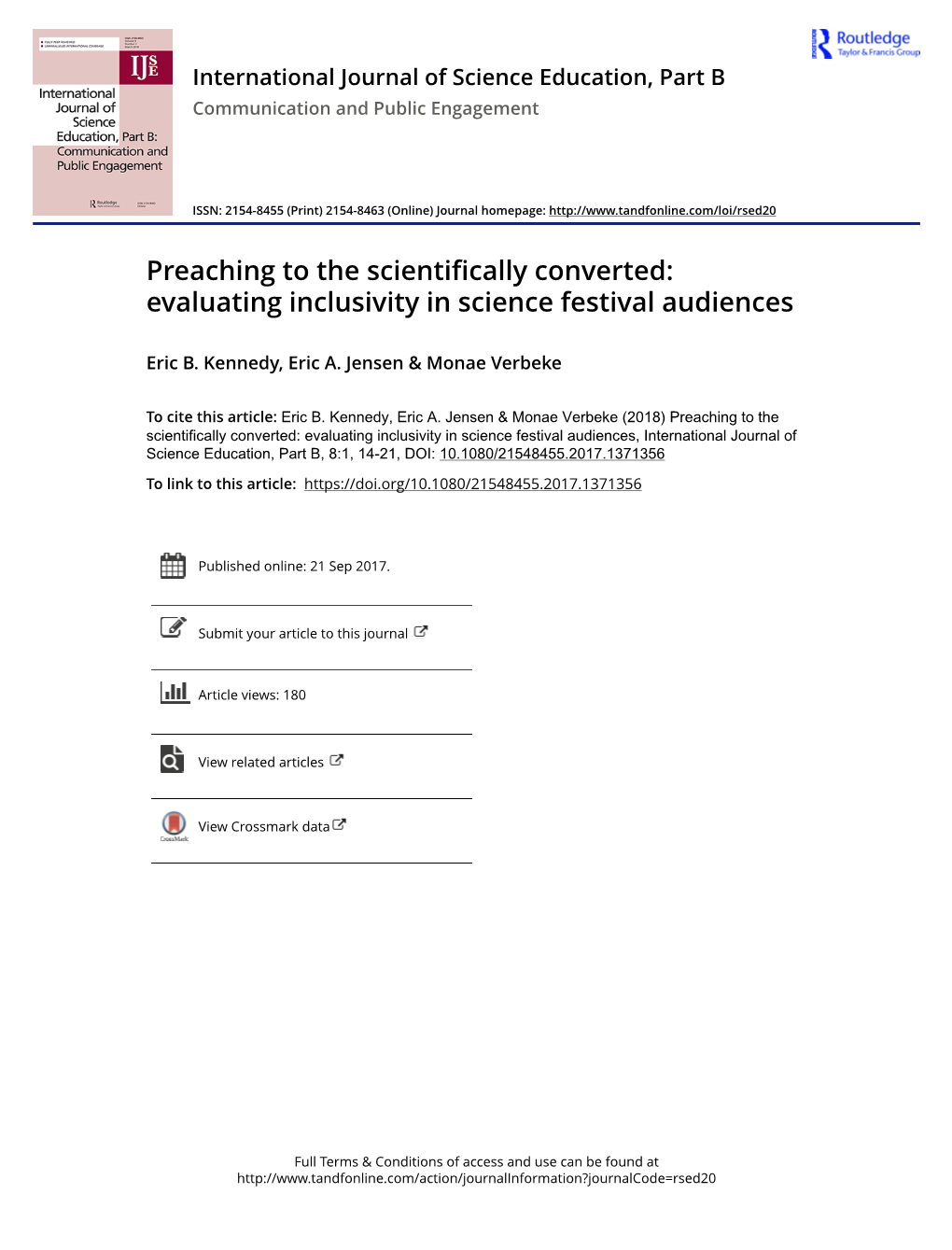 Evaluating Inclusivity in Science Festival Audiences