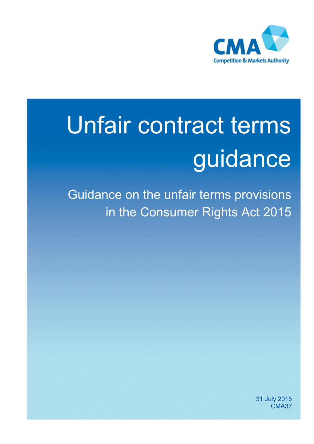 Unfair Contract Terms Guidance