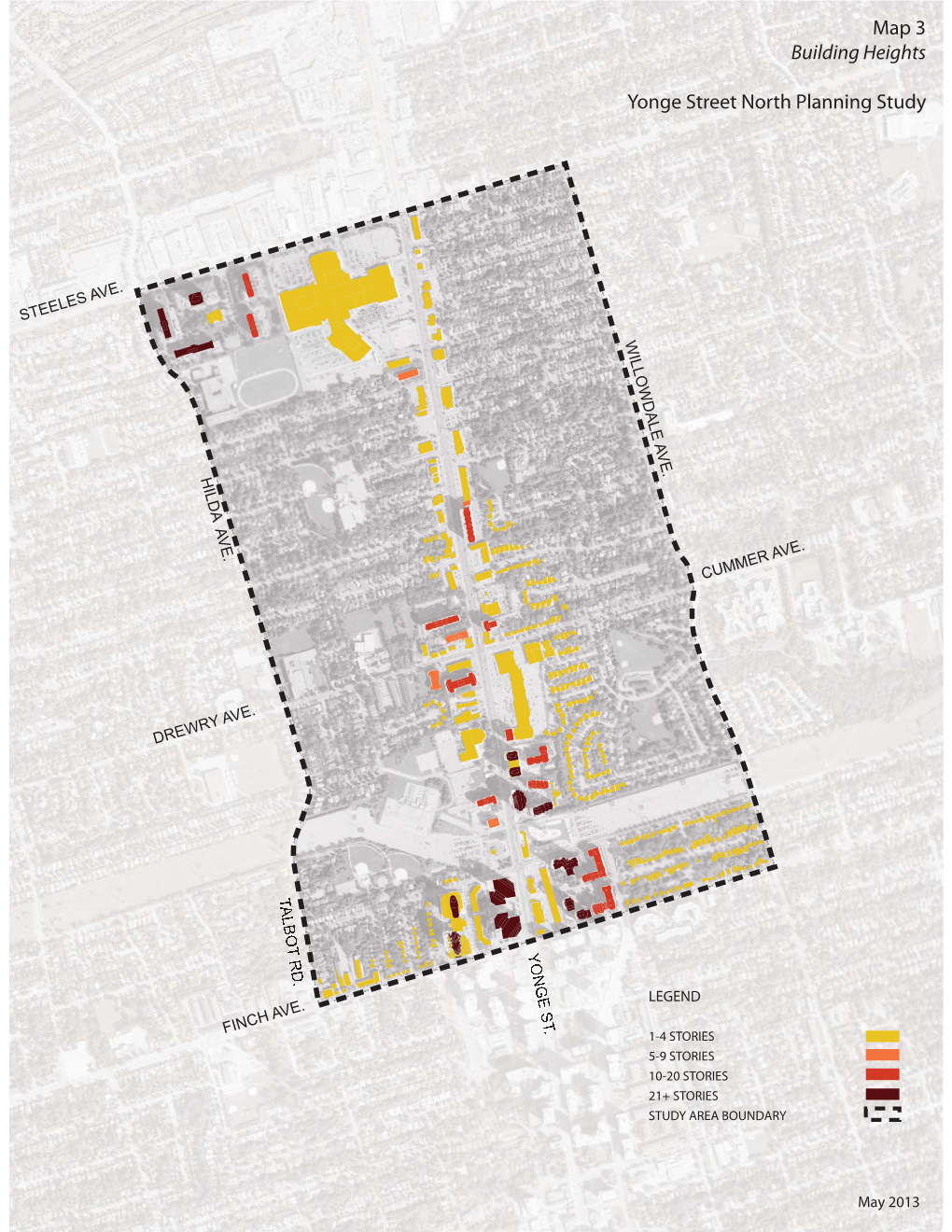 Map 3 Building Heights Yonge Street North Planning Study