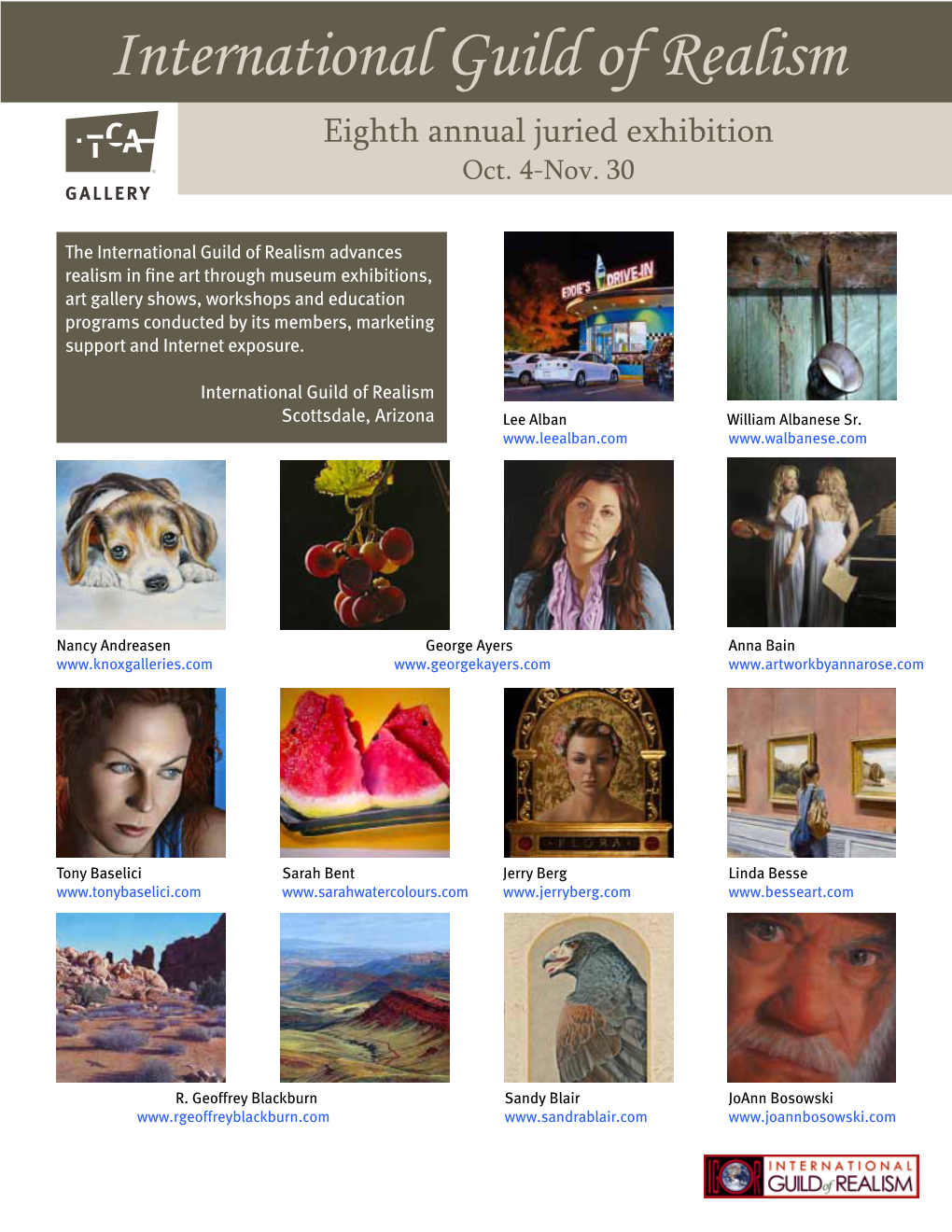 International Guild of Realism Eighth Annual Juried Exhibition ® Oct