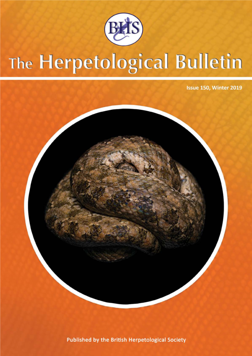 THE HERPETOLOGICAL BULLETIN the Herpetological Bulletin Is a Quarterly Publication in English, Without Page Charges to Authors