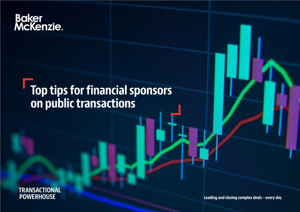 Top Tips for Financial Sponsors on Public Transactions