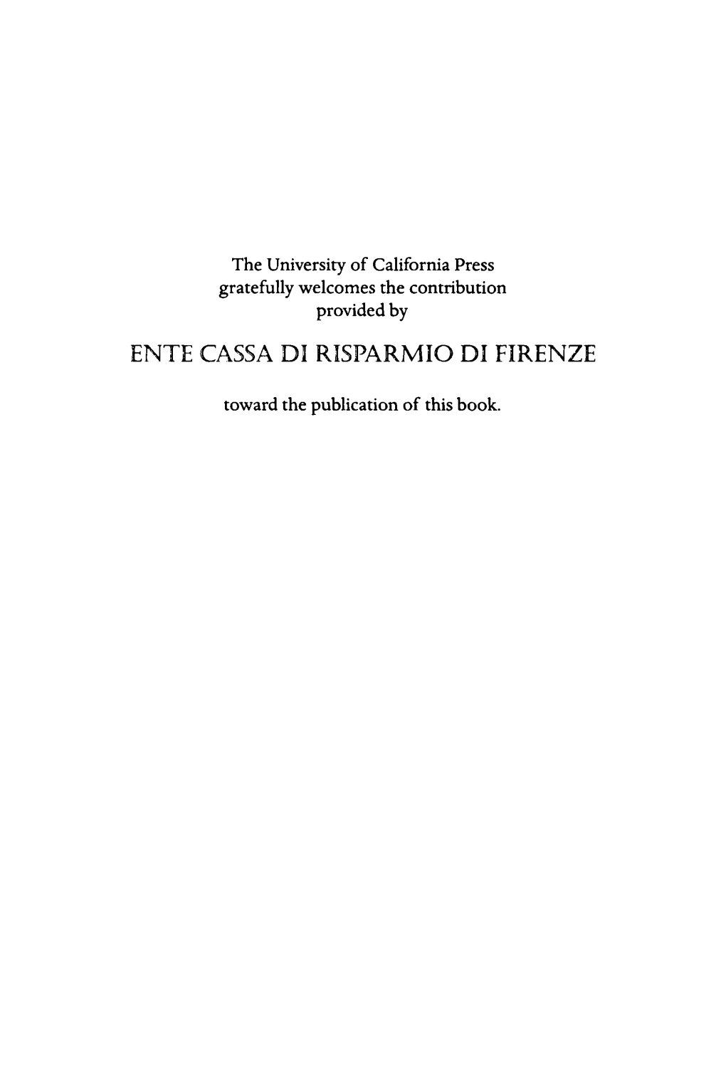 Ente Cassa Di Risparmio Di Firenze