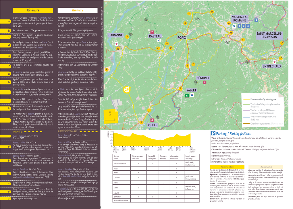 Itinéraire Itinerary Parking / Parking Facilities