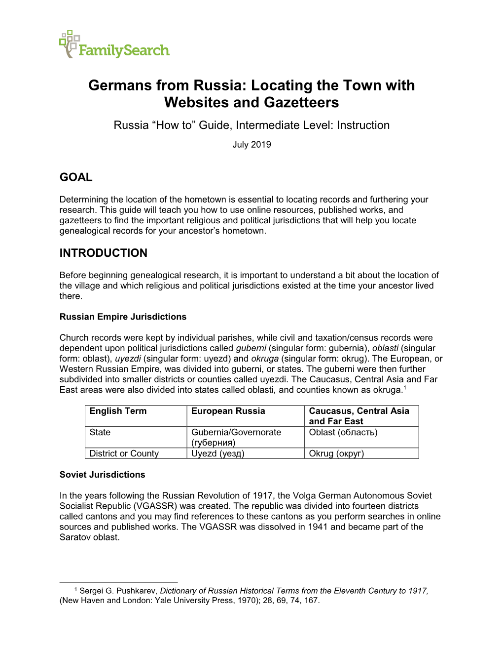 Germans from Russia: Locating the Town with Websites and Gazetteers