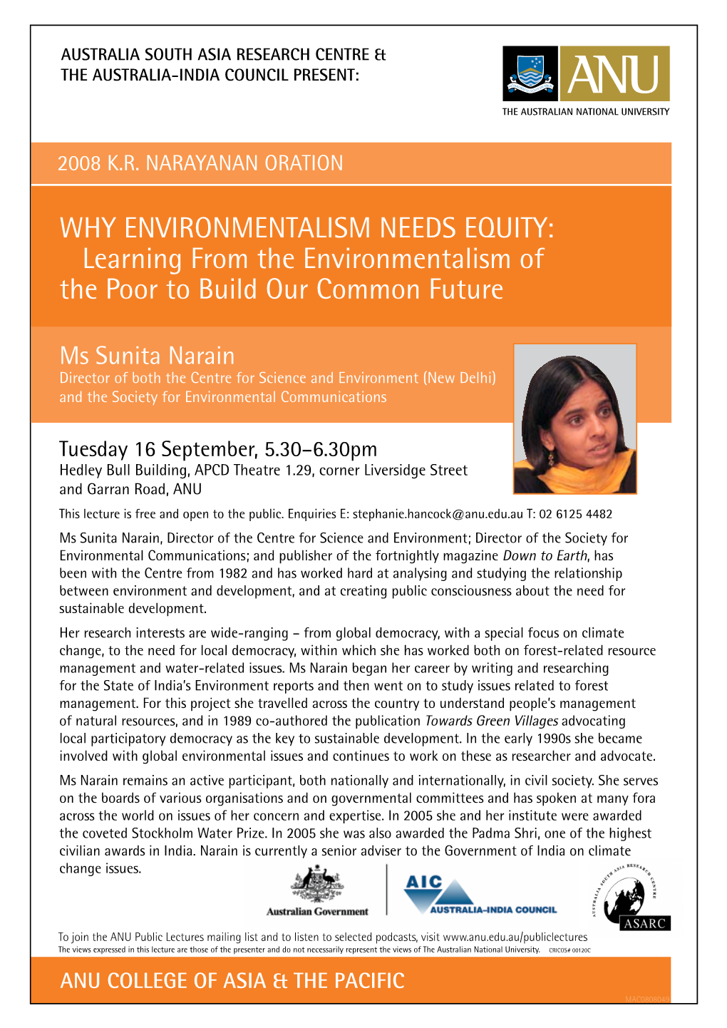 WHY ENVIRONMENTALISM NEEDS EQUITY: Learning from the Environmentalism of the Poor to Build Our Common Future